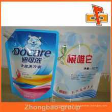 Hot Sealed Plastic Spout Bag Pouch For Liquid Fertilizer And Laundry Detergent